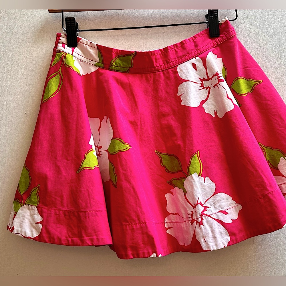 Hollister Cotton Pink Floral Crinoline Mini Skirt